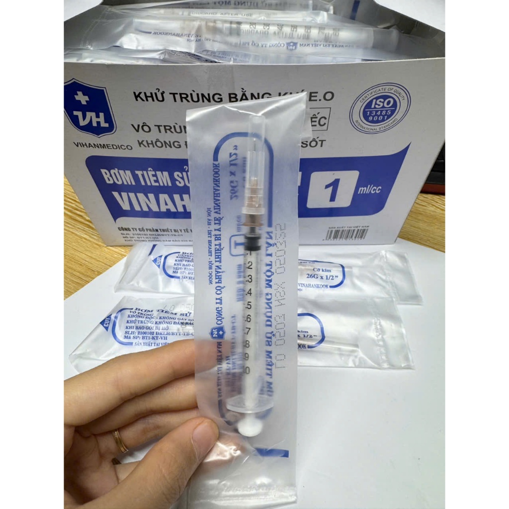 Bơm Xilanh 1ml Dùng Tiêm Meso – Chính Xác, An Toàn Cho Spa &amp; Thẩm Mỹ