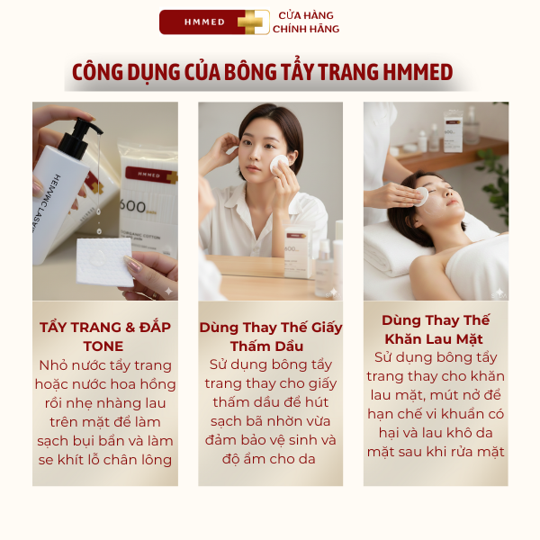 Bông Tẩy Trang Hữu Cơ HMMED