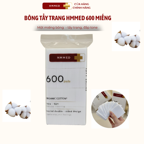 Bông Tẩy Trang Hữu Cơ HMMED
