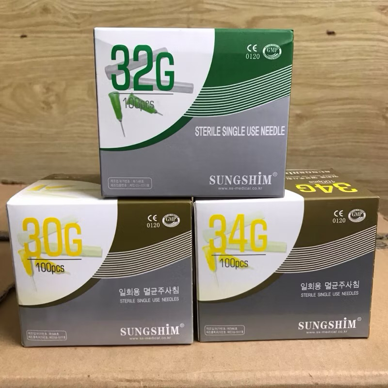 Kim 34G Hãng Shungshim – Kim Tiêm Siêu Nhỏ Chuẩn Y Khoa Cho Spa &amp; Thẩm Mỹ