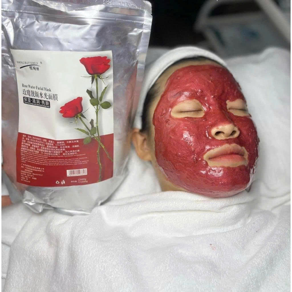 Mặt nạ hoa hồng đỏ – Mặt nạ hoa hồng collagen dưỡng da mềm mịn, sáng hồng tự nhiên