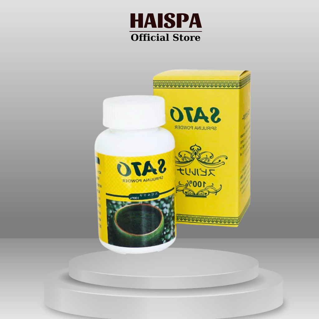 Tảo Bột SaTo Nhật – Tảo Cấy Nano Trắng Da Đẹp Da Mờ Thâm Nám Hộp 100g Chính Hãng